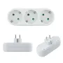 Universal One to Three EU German Standard Conversion Socket Plug Smart Travelling Conversion Power Plug Socket