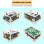 Acrylic Case for Raspberry Pi 5 PCIe to M.2 Adapter Board with Heat Sink Compact Design Efficient Cooling
