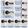 Tuya BLE Smart Door Lock Fingerprint Password Key APP Unlock Home Security Anti-theft Locks Wire-free No Punching Required