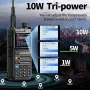 BAOFENG AR26 Walkie Talkie GPS Real-Time Positioning Voice Recording 10W Output 1000 Channels NOAA Weather Reception EU Plug