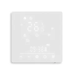 MOES WHT-S02 Tuya Matter Smart WiFi Thermostat Electric/Water/Boiler Heating Glass Panel Temperature Controller Weekly Programmable Voice Control with Alexa Google Home