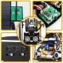 TSCINBUNY Solar ESP32-32 Camera Programming Education Robot Car IoT Ultrasonic Intelligent Programming Robot