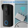 T32 1080P Tuya Smart WiFi Video Doorbell 2.4G 5G Outdoor Wireless Intercom Waterproof Wireless Visual Camera Ringing Bell