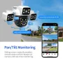 ESCAM PT223 3*4MP থ্রি-লেন্স ক্যামেরা থ্রি-স্ক্রিন PTZ মনিটরিং সাউন্ড অ্যান্ড লাইট অ্যালার্ম টু-ওয়ে ভয়েস ক্লাউড স্টোরেজ হিউম্যান ডিটেকশন ওয়াইফাই ক্যামেরা