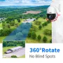 Hiseeu 5mp 30X Optical Zoom PTZ IP POE Security Surveillance Camera CCTV 2-Way Audio Record Outdoor Street Motion Detection Waterproof