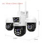 SriHome SH069 8MP Quad-Lens Security Camera with Full Color Night Vision 3X Digital Zoom 320° Pan 90° Tilt Two Way Audio Active Protection Outdoor Wireless Surveillance