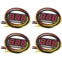 4 adet Dijital Mini Dijital Voltmetre 0.28 inç Üç Hatlı 0-100V Dijital Voltmetre Ölçer Test Cihazı LED Ekran Paneli Voltmetre