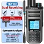 Quansheng TK115/TK118 10W Walkie Talkie Dual Band Radio 999 Channels Long Range Rechargeable Two Way Communication Device Portable FM Receiver