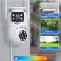 Hiseeu WS03 3MP+3MP 8X Digital Zoom Wifi Surveillance Camera Dual Lens Color Night Vision Human Detection 2-Way Talk IP65 Waterproof 2.4G/5G Outdoors Wireless Security PTZ IP Cameras
