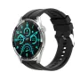 22mm Universal Silver-Buckle Silicone Watch Strap Sweat Water-Resistant Soft Comfortable for Sports Casual Formal Use