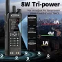 Baofeng DM-32UV 8W Power DMR Digital Analog Walkie Talkie 2.0\ TFT GPS APRS 4000 Channels NOAA VOXs Type-C Two Way Radio With Earphones