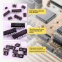 Kit assortimento di circuiti integrati da 85 pezzi LM324 LM358 LM386 NE555 UA741 PC817 ULN2003 con scatola antistatica per progetti elettronici PCB
