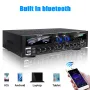 SUNBUCK AV555BT 4000W 5CH Ev Amplifikatörleri Bas Ses Gücü bluetooth Dijital Amplifikatör Hifi FM USB SD Subwoofer Hoparlörler için