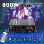 AirAux AK380 Kablosuz Amplifikatör 800W MAKSİMUM Çıkış 2.0 Kanal Hi-Fi Sınıf D bluetooth V5.0 Uzaktan Kumanda FM Anten Entegre Mini Güç Amplifikatörü Araba Ev Bar Partisi için
