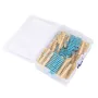 Metal Film Resistor Kit 130 Values 1R to 2.2M Ohm 2W 1% Tolerance 650PCS Electronic Component Assortment for Precision Circuits
