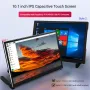 Tela sensível ao toque de 10,1 polegadas para Raspberry Pi IPS, interface multimídia HD capacitiva, 1024x600, 1280x800, alto-falantes duplos de alta resolução, luz de fundo ajustável