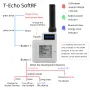 LILYGO? T-Echo SoftRF NRF52840 LoRa SX1262 Modulo wireless 433/868/915 MHz L76K 1.54 E-Paper Sensore BME280 per Arduino