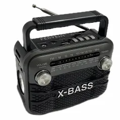 X-BASS Handheld Radio FM AM SW Radio Built-in Magnetic Speaker Support USB BT TF Headphone Music Player with Multi-band Household Flashlight Indoors Outdoors Use