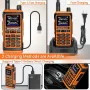 2Pcs Baofeng UV-17 Pro GPS Handheld Walkie Talkie Six Bands Wireless Copy Frequency Flashlight Type-C Charger Ham Transceiver FM Radio