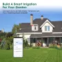 SGW08MZ Tuya Zigbe 2 Zones Smart Irrigation Timer Digital Programming Watering Schedules Sprinkler Drip Irrigation System Voice Control with Alexa Google Assistant