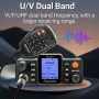 WOUXUN KG-M70 25W Mobile Radio Cross Band Repeater Long Range 999CH High Power Dual Band Car Radio Station with Microphone