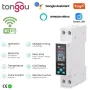 Tongou 1-50A Tuya WIFI Smart Switch Circuit Breaker LED Energy Meter KWh Power Metering Timer Relay Remote Control Smart Life APP