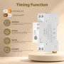 MOES Tuya Zigbe 63A Circuit Breaker Smart Electricity Monitor V0 Fireproof Retardant Alarm Threshold Set Tuya & Smart Life APP Control Voice Control with Alexa Google Home