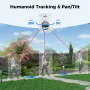 Hiseeu PK-4YHD685 5MP WiFi IP Camera with AI Human Tracking Two-Way Audio Spotlight Alarm 300° Pan 90° Tilt Weatherproof IP65 PoE Suitable for Indoor and Outdoor Surveillance EU Plug