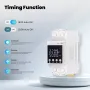MOES 80A WiFi Tuya Smart Circuit Breaker Alarm Threshold Set Electricity Monitor V0 Fireproof Retardant APP Control With Alexa