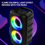 HY-3317 Portable bluetooth Speaker Wireless Speakers RGB Light Dual Subwoofers Tweeter Support U Disk AUX TF Card Playback Outdoors Karaoke Speakers