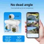 3MP Triple-Lens WIFI IP Camera P66 Waterproof Two-Way Audio Full-Color Night Vision Motion Alert Mobile Remote Monitoring EU Plug