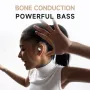 Picun T61 Bone Conduction Earbuds Wireless bluetooth Earphone Deep Bass AAC Audio Dual-Mic AI Noise Cancelling 80H Battery Life IPX8 Waterproof Earhooks Sports Headphones