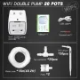 Tuya WIFI Smart Garden Intelligent Watering Device 20 Pots Double Pump Timed Automatic Drip Irrigation System Remote APP Controller for Garden Terrace