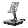 3 in 1 Adjustable Switch Pad Stand USB-C Hub with USB2.0/4K60Hz HD/PD100W Charging Ports for Game Controller Keyboard Mouse Laptop Tablet