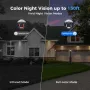 Hiseeu HD185-PZ 4K 8MP 30X Optical Zoom PTZ PoE Security Camera Color Night Vision Human Detection Two-Way Audio IP66 Waterproof CCTV Home Surveillance Cameras