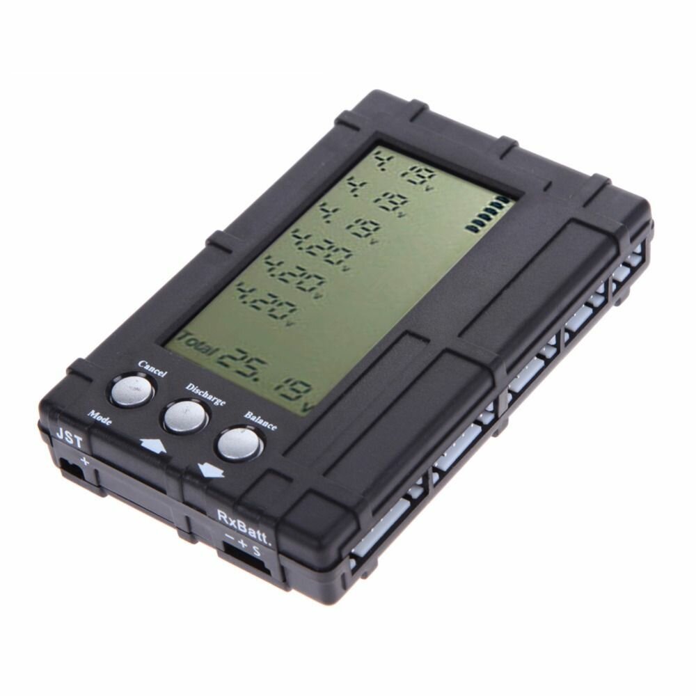 2-6S ਲਈ 3 ਇੰਚ 1 LCD RC ਬੈਟਰੀ ਡਿਸਚਾਰਜ ਬੈਲੰਸਰ ਮੀਟਰ ਟੈਸਟਰ ਲਿਪੋ ਲੀ-ਫੇ ਬੈਟਰੀ ਵੋਲਟੇਜ ਮੀਟਰ ਲੀ-ਪੋਲੀਮਰ / ਲੀ-ਫੇ 2-6 ਸੈੱਲ