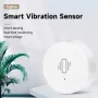 Tuya ZigBe Smart Vibration Sensor Real Time Monitoring Door Window Detection Alarm Smart Home Security Protection System