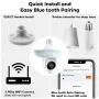 Guudgo Tuya 3MP WiFi Blub Camera Wireless PTZ IP Cam Color Night Vision Motion Detection Two-way Talk Outdoors Security Cameras APP Phone Control