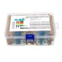 156 Giá trị 3120 PCS 1/4W Bộ điện trở màng kim loại 1Ω-10MΩ Dung sai 1% Lý tưởng cho các dự án điện tử và thiết kế mạch