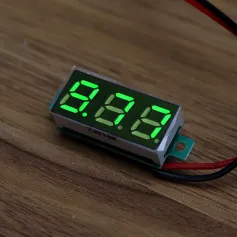 10pcs 0.28 Inch Two-wire 2.5-30V Digital Green Display DC Voltmeter Adjustable Voltage Meter