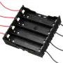 DIY 4 Slot 18650 Battery Holder With 8 Leads