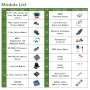 AOQDQDQD® Module Sensor Kit For Arduino with 0.96\ OLED 1602 LCD Display Relay Servo Motor DHT11 for Starter Projects