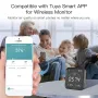 MoesHouse Tuya WiFiスマートホーム温度湿度センサー空気質二酸化炭素検出器LEDカラーディスプレイ目覚まし時計APPリモートモニター付き
