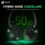 Picun F6 Wireless bluetooth Headset ANC Headphone -50dB Active Noise Cancelling 45mm Dynamic Drivers 120H Playtime Low Gaming Latency AUX Wired Headphones with Mic