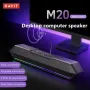 Havit M20 Desktop Speaker Wired bluetooth Soundbar Dual Full-frequency Speakers Dual Bass Diaphragm RGB Light EQ Tunning USB Power Supply Computer Speaker with External Microphone