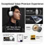 PICUN F5 ANC Headset Bluetooth-hörlurar - 25dB Aktiv brusreducering 40 mm stora element HiFi-stereo AAC-ljud Hörlurar med låg spelfördröjning och mikrofon