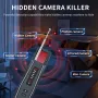Multi-functional Camera Detector 500mAh 1MHz-6.5GHz Small Camera Finder Adjustable Sensitivity Portable Anti-Snooping Device Type-C Rechargeable Battery Long Battery Life
