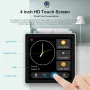 Tuya Smart Home Multiple Zigbee3.0 Control Panel 4-inch LCD Touch Screen 3 Gang Smart Switch APP Remote Control Zigbe Gateway Required
