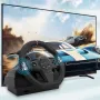 HS-GT001 270° Game Racing Wheel Gaming Simracing Car Pedal Vibration Controller Racing Steering Wheel for PS4/PS3/Switch/PC