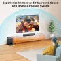 Hiwill D21 180W Dolby 2.1 Surround Sound System bluetooth Soundbar with 5.25'' Subwoofer Deep Bass Adjustable Bass&Treble 3EQ Modes Support ARC OPT AUX Wired Playback Desktop Soundbar Home Theater